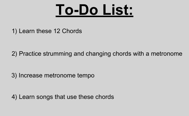 image of a to-do list for next guitar practice