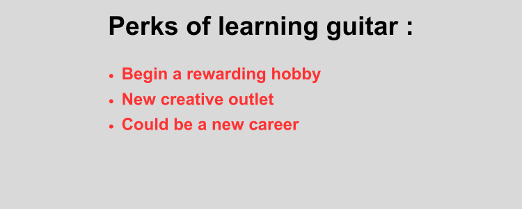 checklist image for perks of learning guitar