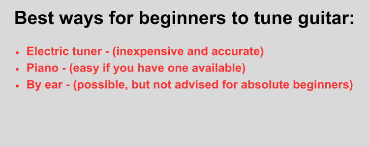 image of best ways for beginners to tune guitar